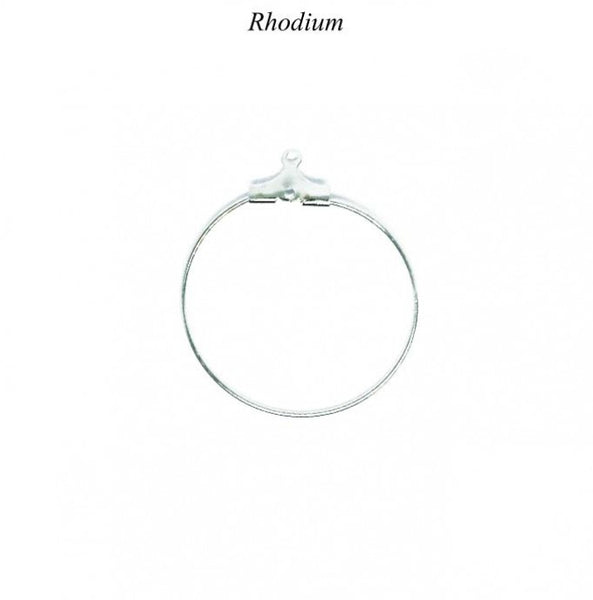 Double connect round earring hoops 25mm (X10)