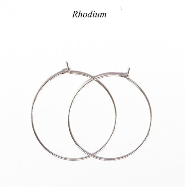 Earring round hoops - Various colours 30mm