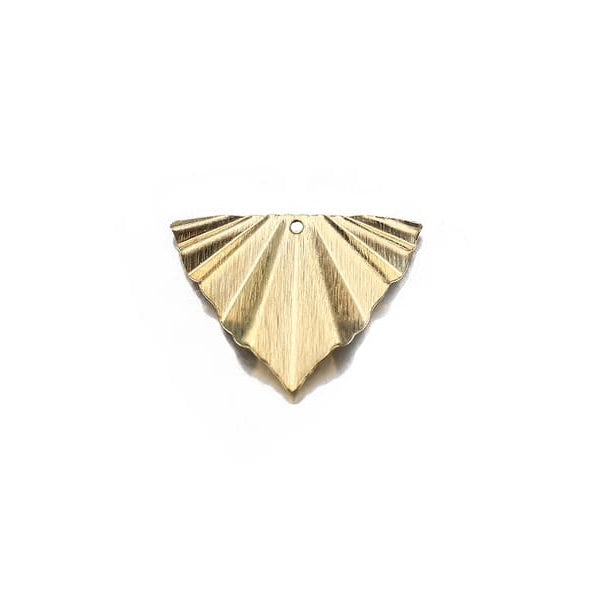 Raw brass textured folded triangle (x10)