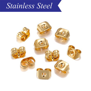 Earring back butterflies - Stainless Steel Gold