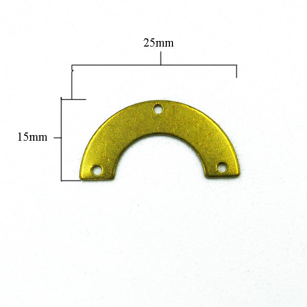 Raw brass arch shape (x10)