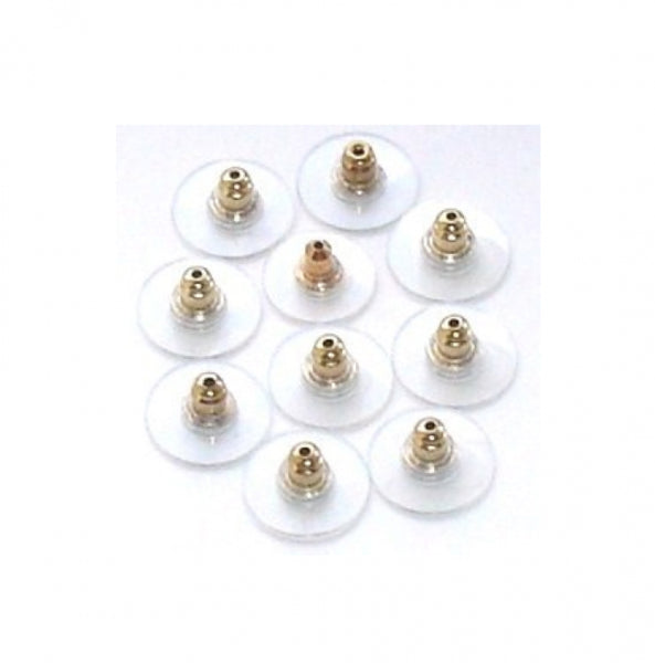Earring Back Stoppers - Nuts with pads in various colours (x100)