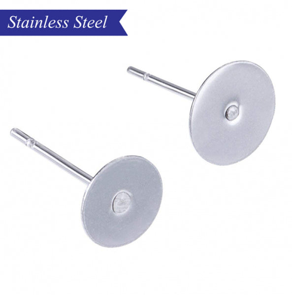 Earring Post - Stainless Steel in various sizes (x100)