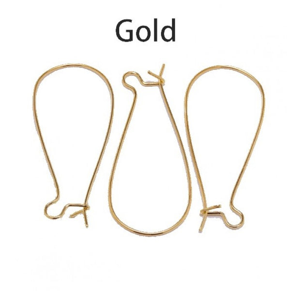 French Kidney Hook Earrings in various colours (x10)