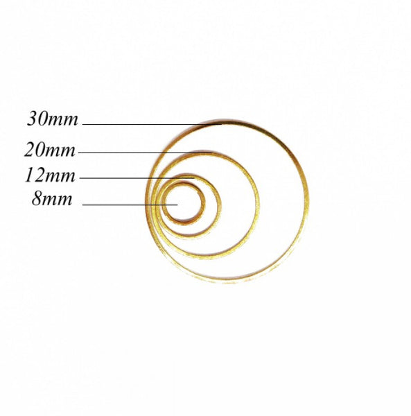 Round frame connector - Golden colour 8mm - 35mm