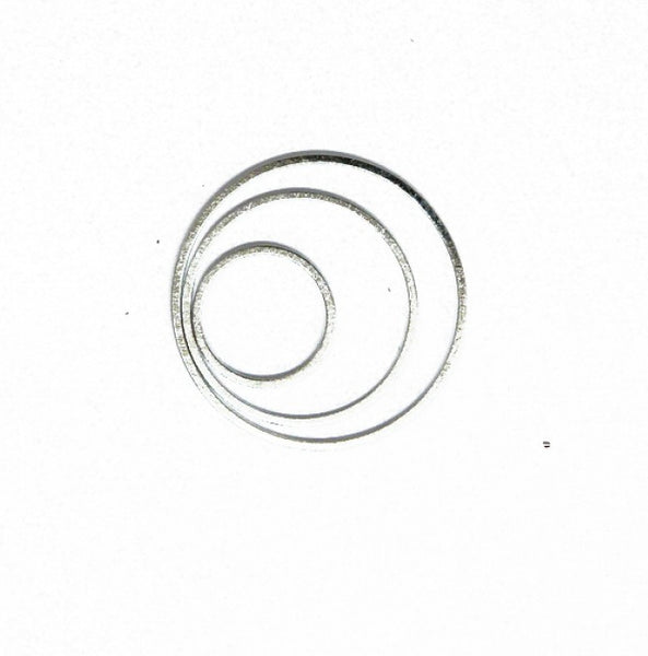 Round frame connector - Rhodium 8mm - 35mm