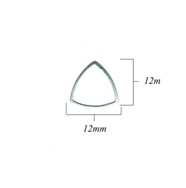 Stainless Steel rounded triangle connectors 12mm (x10)