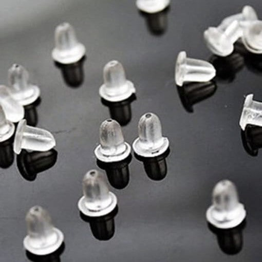 Earring back stoppers - Silicone nuts (x100)