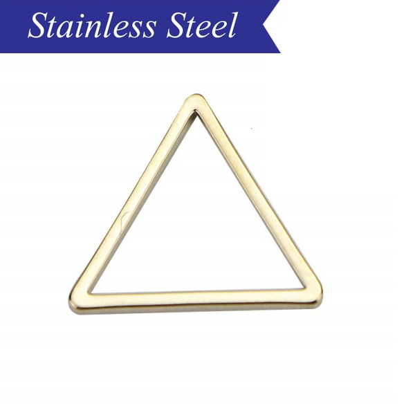 Stainless Steel triangle connectors in gold 12mm