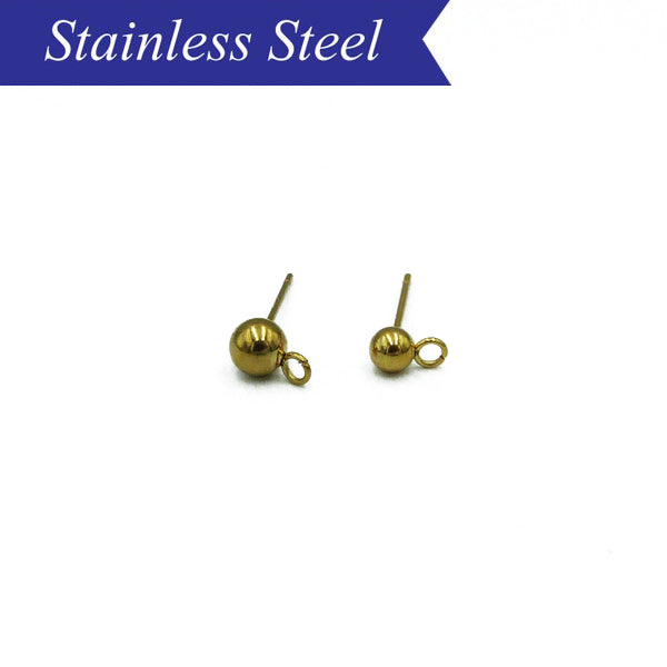 925 Sterling Silver High Polish Smooth Round Ball Stud Earring 3-Size Set -  3mm, 4mm, 5mm - Kezef Creations