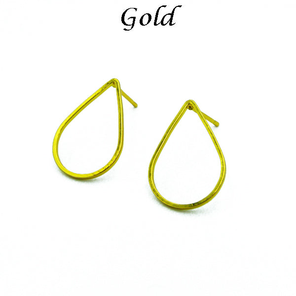 Teardrop studs in various colours (x10)