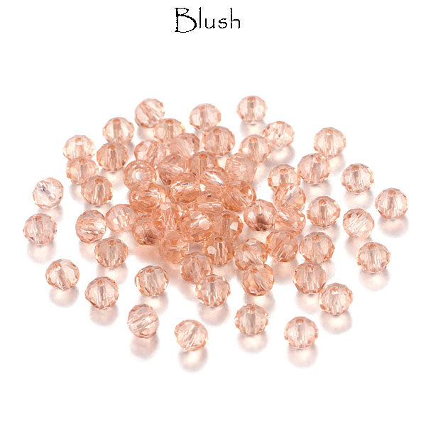 Translucent Czech Crystal Glass Faceted Beads 3mm (x100)